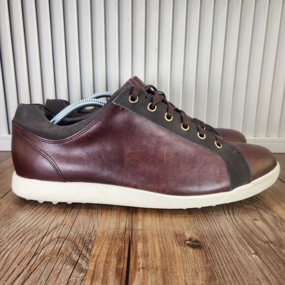 FootJoy Contour Spikeless Golf Shoes Mens Size 11 M Brown Leather Casual 54226 - Picture 1 of 9